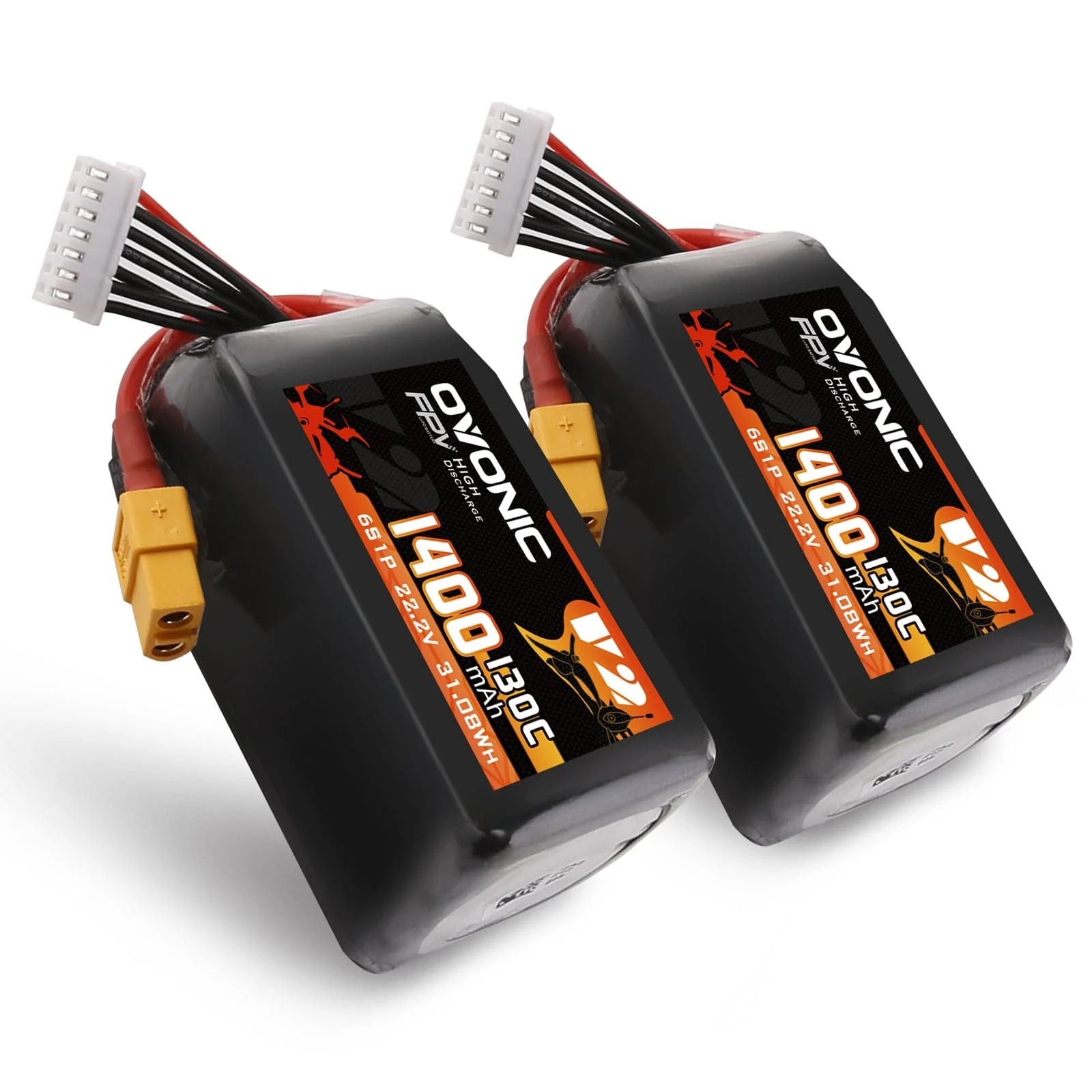Walksnail Avatar Hd Goggles X - Ovonic 6S LiPoバッテリー 22.2V 1400mAh 130C、XT60プラグ